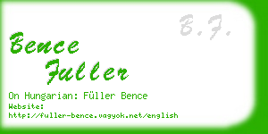 bence fuller business card